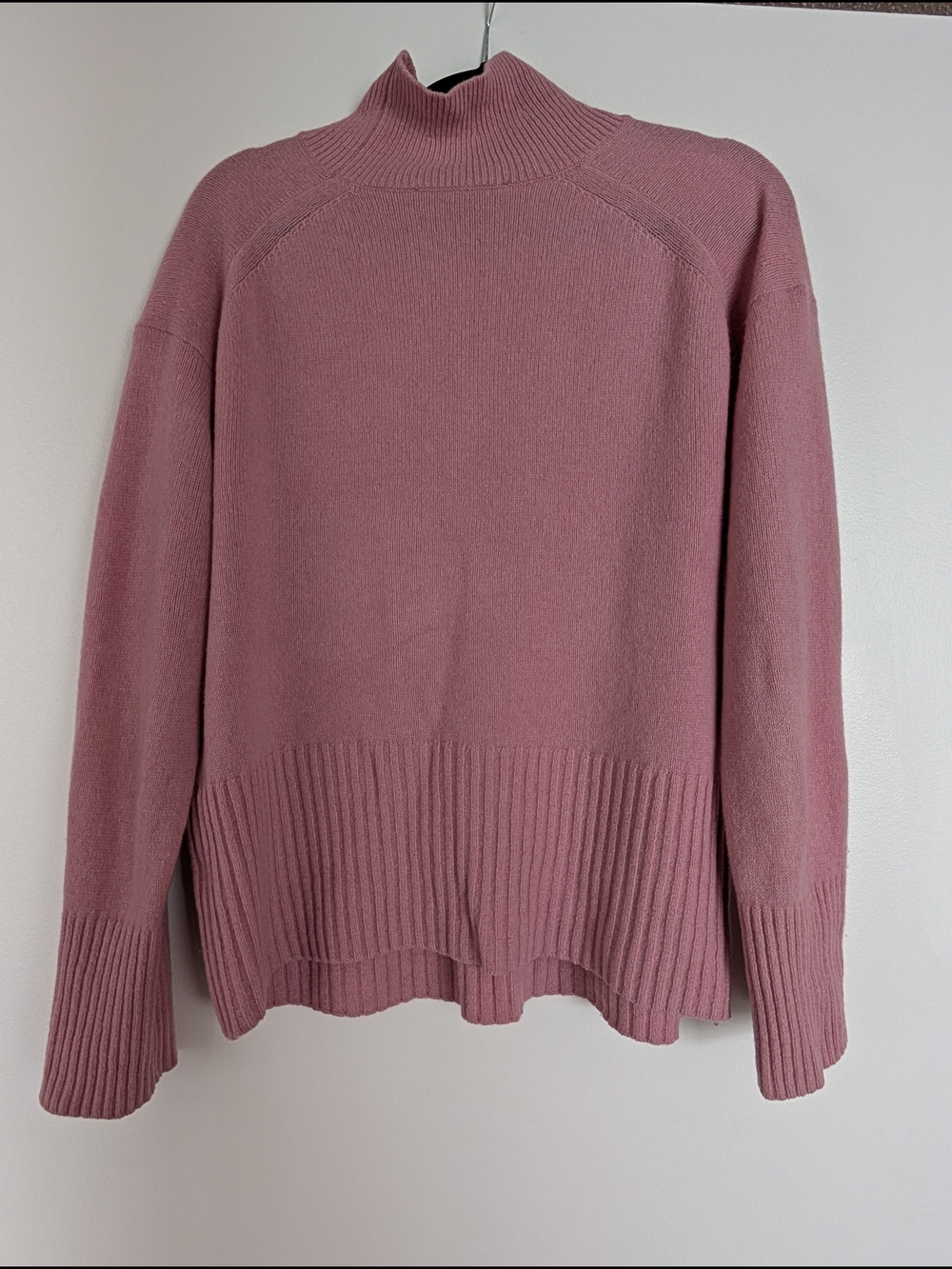 Cashmere Women's Pink Mock Neck Sweater